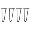 Pieds en épingle à cheveux pour table basse 4 pièces Anthracite 30 cm Acier massif 568197568197
