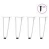 Pieds en épingle à cheveux pour table basse 4 pièces Blanc 30 cm Acier massif 568198568198