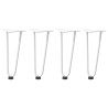 Pieds en épingle à cheveux pour table basse 4 pièces Blanc 30 cm Acier massif 568198568198