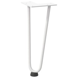 Pieds en épingle à cheveux pour table basse 4 pièces Blanc 30 cm Acier massif 568198568198