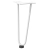 Pieds en épingle à cheveux pour table basse 4 pièces Blanc 30 cm Acier massif 568198568198