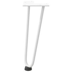 Pieds en épingle à cheveux pour table basse 4 pièces Blanc 30 cm Acier massif 568198568198