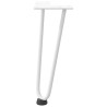 Pieds en épingle à cheveux pour table basse 4 pièces Blanc 30 cm Acier massif 568198568198