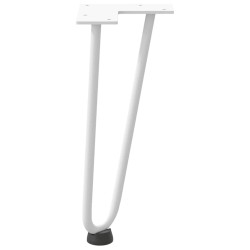 Pieds en épingle à cheveux pour table basse 4 pièces Blanc 30 cm Acier massif 568198568198