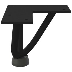 Pieds en épingle à cheveux pour table basse 4 pièces Noir 10 cm Acier massif 568199568199