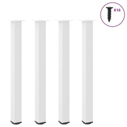 Pieds de table de bar 4 pièces Blanc 100-102 cm Acier 568200568200