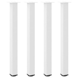 Pieds de table de bar 4 pièces Blanc 100-102 cm Acier 568200568200