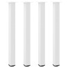 Pieds de table de bar 4 pièces Blanc 100-102 cm Acier 568200568200