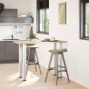 Pieds de table de bar 4 pièces Blanc 100-102 cm Acier 568200568200