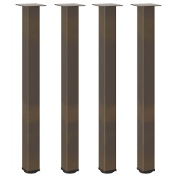 Pieds de table de bar 4 pièces Acier naturel 90-92 cm Acier 568201568201