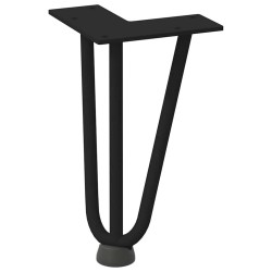 Pieds en épingle à cheveux pour table basse 4 pièces Noir 20 cm Acier massif 568202568202