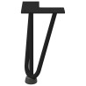 Pieds en épingle à cheveux pour table basse 4 pièces Noir 20 cm Acier massif 568202568202