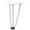 Pieds en épingle à cheveux pour table basse 4 pièces Blanc 20 cm Acier massif 568203568203