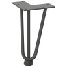 Pieds en épingle à cheveux pour table basse 4 pièces Anthracite 20 cm Acier massif 568204568204