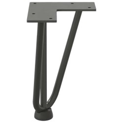 Pieds en épingle à cheveux pour table basse 4 pièces Anthracite 20 cm Acier massif 568204568204