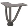 Pieds en épingle à cheveux pour table basse 4 pièces Acier naturel 10 cm Acier massif 568205568205