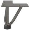 Pieds en épingle à cheveux pour table basse 4 pièces Acier naturel 10 cm Acier massif 568205568205