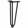 Pieds en épingle à cheveux pour table basse 4 pièces Noir 30 cm Acier massif 568209568209