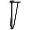 Pieds en épingle à cheveux pour table basse 4 pièces Noir 30 cm Acier massif 568209568209