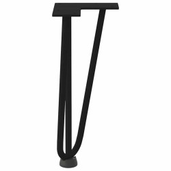 Pieds en épingle à cheveux pour table basse 4 pièces Noir 30 cm Acier massif 568209568209