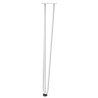 Pieds en épingle à cheveux pour consoles, lot de 4, blanc, 72 cm, acier massif 568210568210