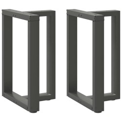 Pieds de table à manger en T 2 pièces Anthracite 60 x 35 x (72-73) cm Acier 568212568212