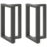 Pieds de table à manger en T 2 pièces Anthracite 60 x 35 x (72-73) cm Acier 568212568212