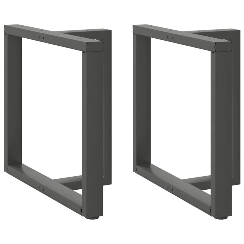 Pieds de table à manger en T 2 pièces Anthracite 70x35x(72-73) cm Acier 568213568213