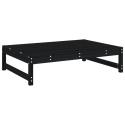 Salon de jardin 5 pcs noir bois massif de pin 568215568215