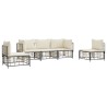 Salon de jardin 5 pcs avec coussins anthracite résine tressée 568218568218