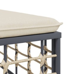 Salon de jardin 5 pcs avec coussins anthracite résine tressée 568218568218