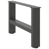 Pieds de table basse Anthracite 2 pièces 50 x (30-31) cm Acier 568219568219