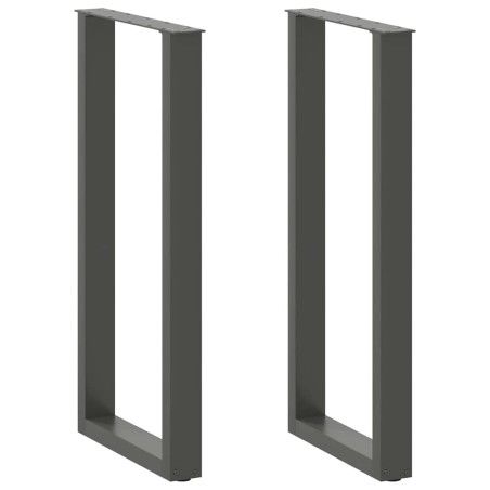 Pieds de table de bar en U 2 pièces Anthracite 50 x (100-101) cm Acier 568220568220