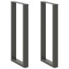 Pieds de table de bar en U 2 pièces Anthracite 50 x (100-101) cm Acier 568220568220
