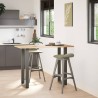 Pieds de table de bar en U 2 pièces Anthracite 50 x (100-101) cm Acier 568220568220