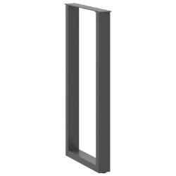 Pieds de table de bar en U 2 pièces Anthracite 50 x (100-101) cm Acier 568220568220