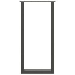 Pieds de table de bar en U 2 pièces Anthracite 50 x (100-101) cm Acier 568220568220