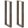 Pieds de table de bar en forme de U, 2 pièces, acier naturel, 50 x (100-101) cm 568221568221