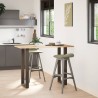 Pieds de table de bar en forme de U, 2 pièces, acier naturel, 50 x (100-101) cm 568221568221