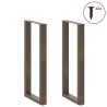 Pieds de table de bar en forme de U, 2 pièces, acier naturel, 50 x (100-101) cm 568221568221