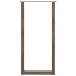 Pieds de table de bar en forme de U, 2 pièces, acier naturel, 50 x (100-101) cm 568221568221