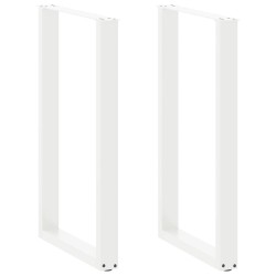 Pieds de table de bar en U, 2 pièces, blanc, 60 x (100-101) cm, acier 568222568222