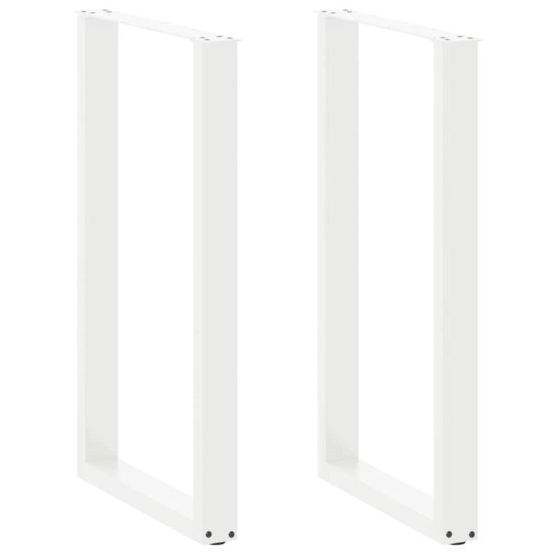 Pieds de table de bar en U, 2 pièces, blanc, 60 x (100-101) cm, acier 568222568222