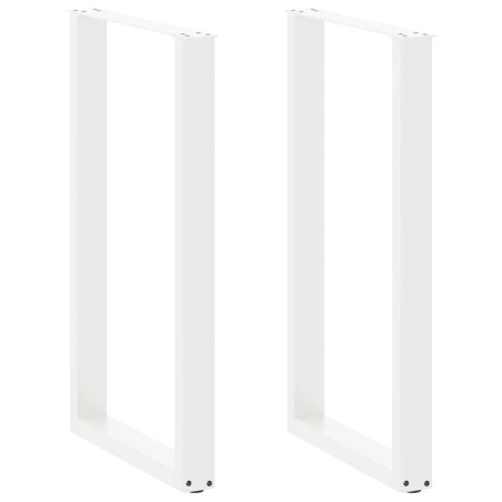 Pieds de table de bar en U, 2 pièces, blanc, 60 x (100-101) cm, acier 568222568222