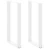 Pieds de table de bar en U, 2 pièces, blanc, 60 x (100-101) cm, acier 568222568222