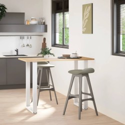 Pieds de table de bar en U, 2 pièces, blanc, 60 x (100-101) cm, acier 568222568222