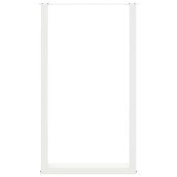 Pieds de table de bar en U, 2 pièces, blanc, 60 x (100-101) cm, acier 568222568222