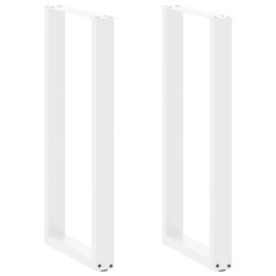 Pieds de table de bar en U, 2 pièces, blanc, 50 x (100-101) cm, acier 568223568223