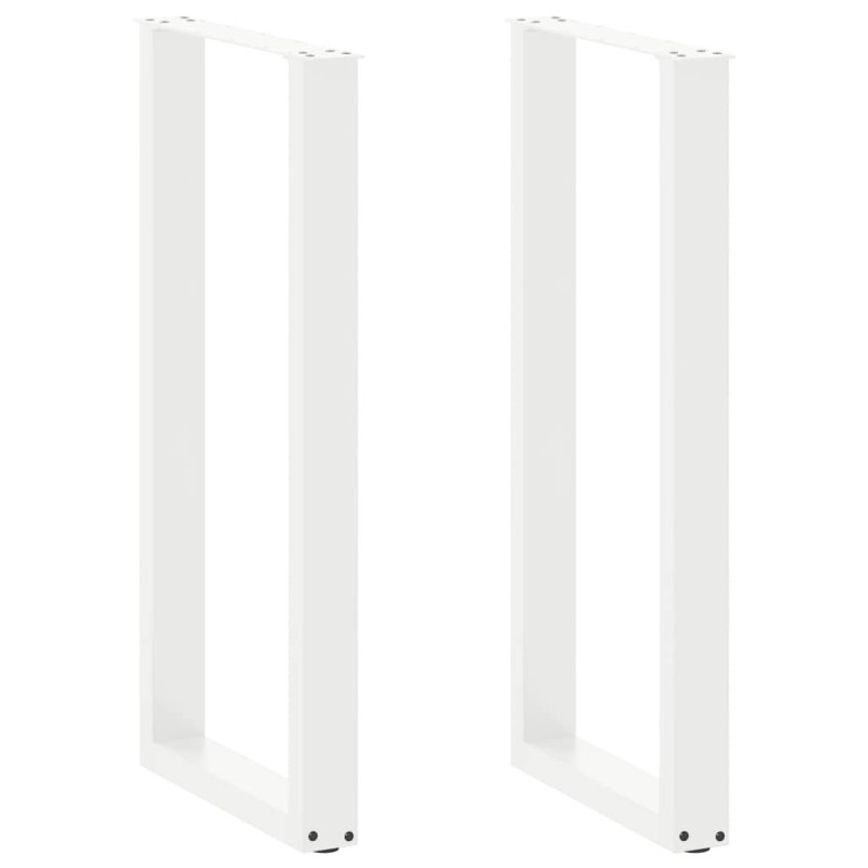 Pieds de table de bar en U, 2 pièces, blanc, 50 x (100-101) cm, acier 568223568223