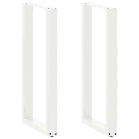 Pieds de table de bar en U, 2 pièces, blanc, 50 x (100-101) cm, acier 568223568223